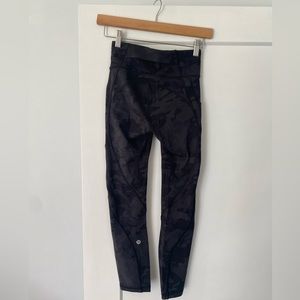 Lululemon Fast and Free Crop Camo Legging